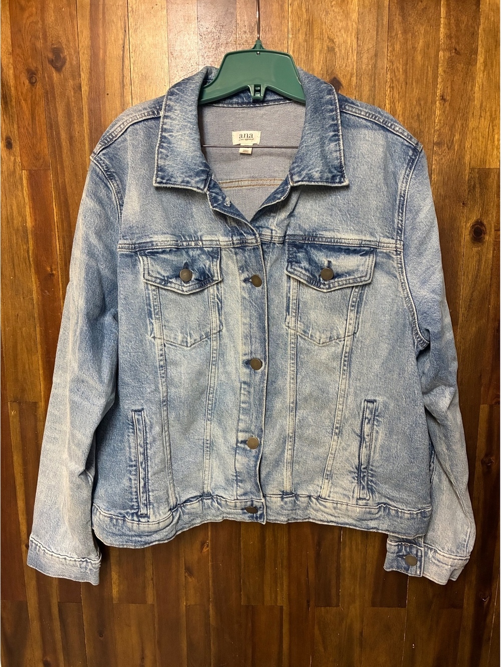 a.n.a XXL Acid Wash Denim Jacket Oversized Light Blue Trucker 90s Grunge Y2K